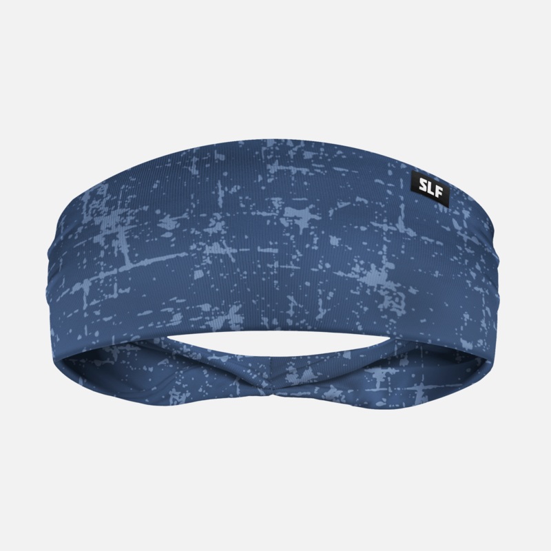 Grunge Azure Headband ONE SIZE Blue