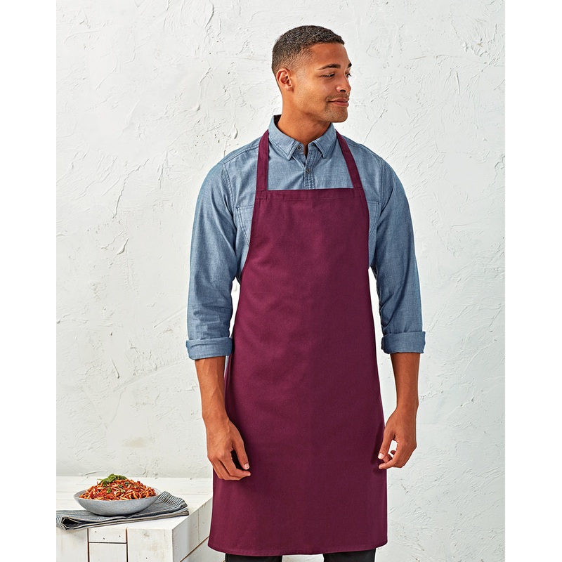 100% Organic Cotton Bib Apron Apple