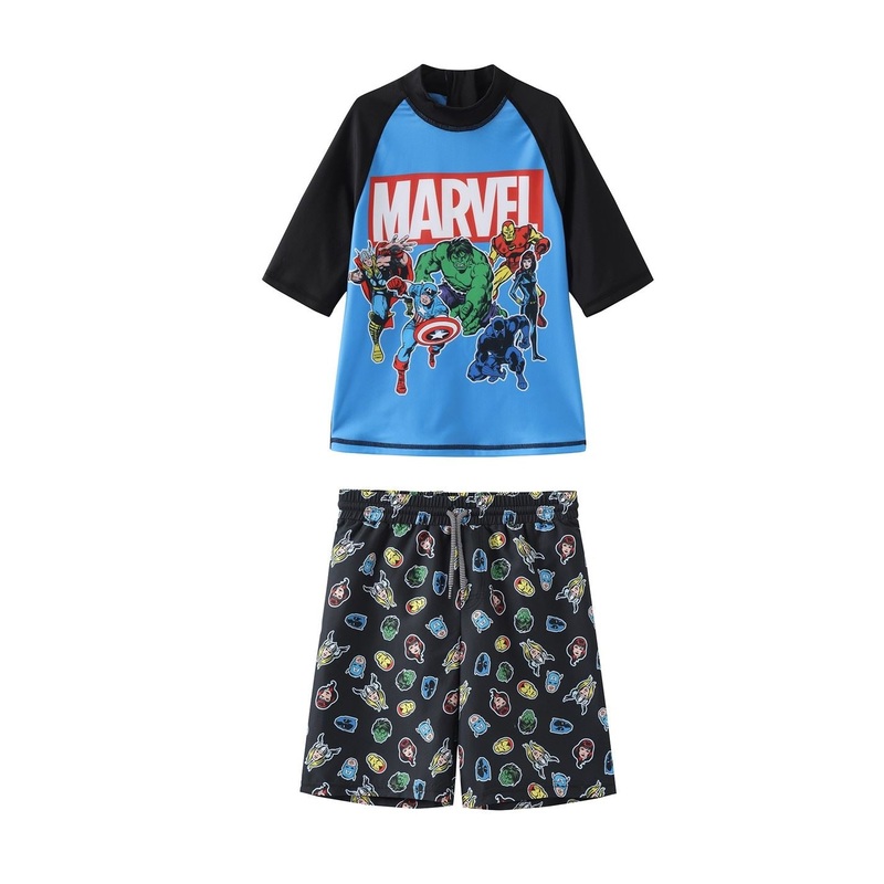 Character Rash Swim Set Juniors 11-12 (L) Marvel