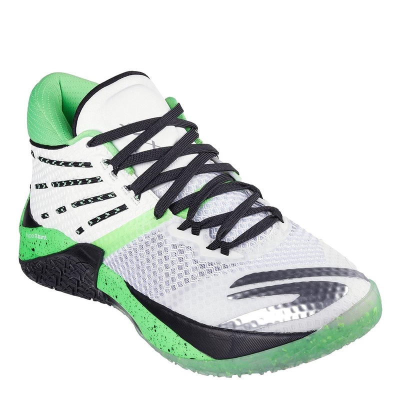 Skechers Mens Reign Basketball Trainers 6.5 (40) Green/White