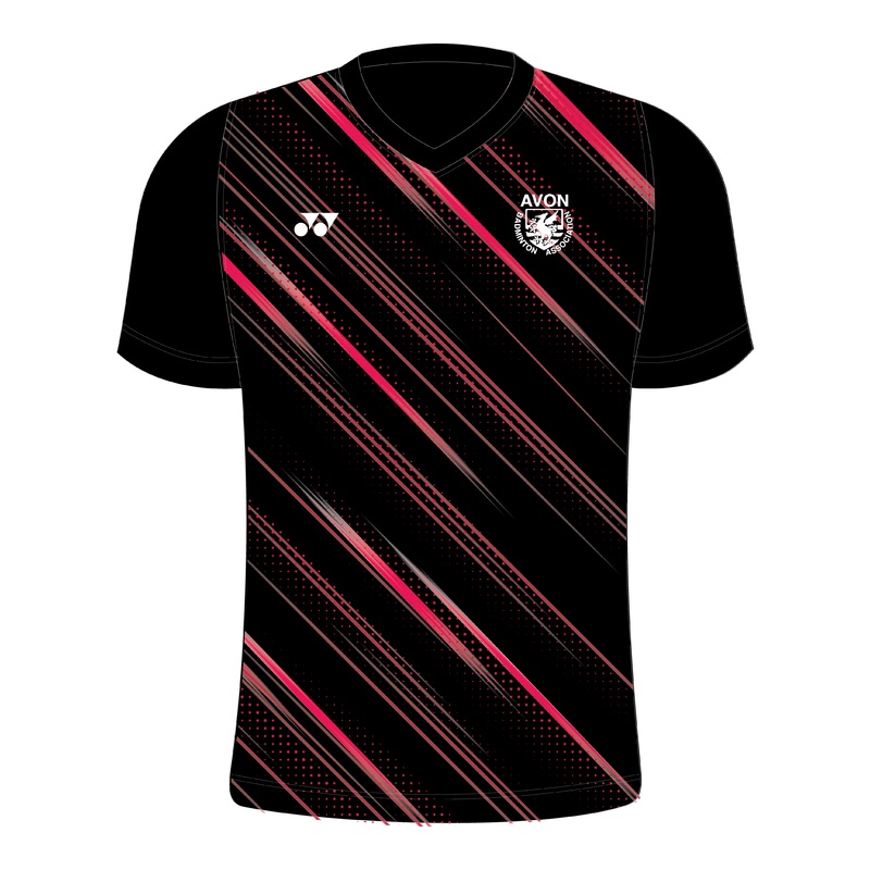 Avon YY T011MV Flash V T-Shirt Mens BLACK/RED/BLACK XS