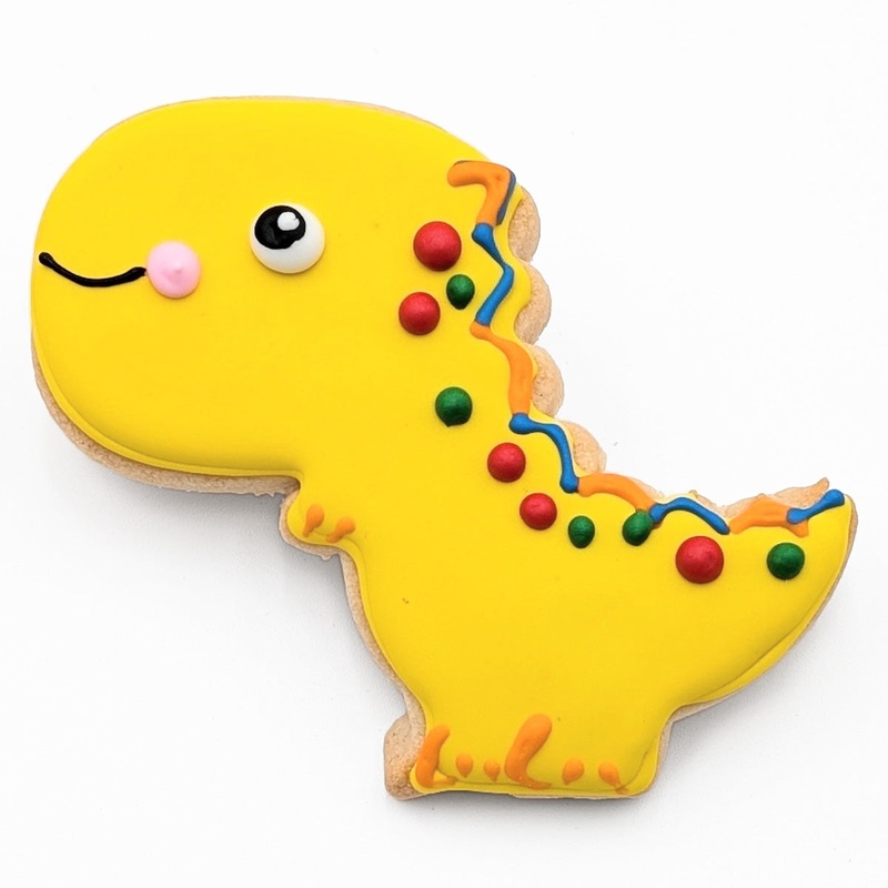 Yellow T-Rex Cookie