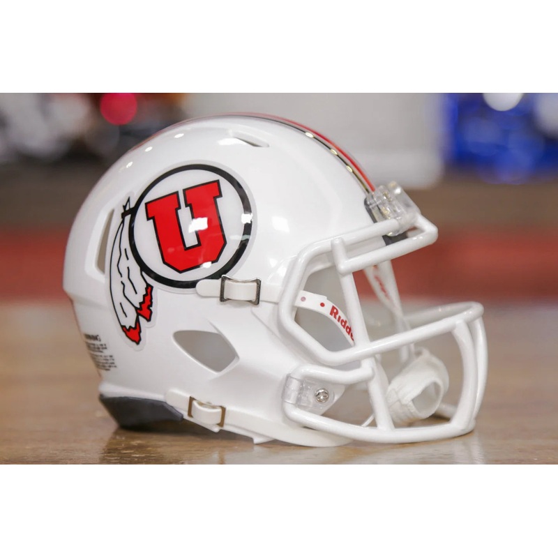 Utah Utes Riddell Speed Mini Helmet – White