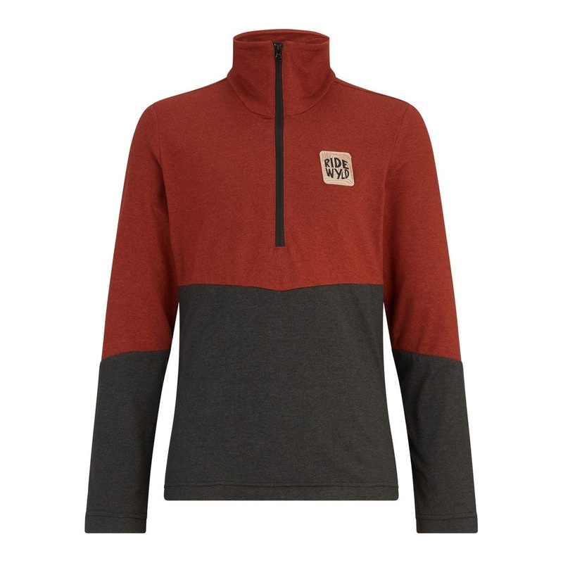 Ziener Jarps Half Zip Fleece Juniors 7-8 (S) Brown