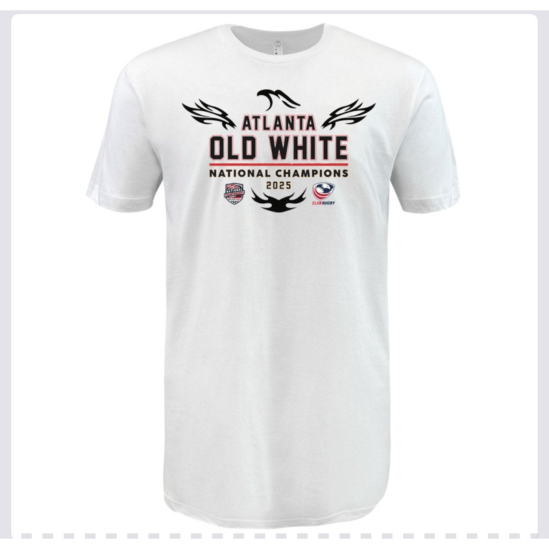 Atlanta Old White RFC 2025 National Champions T-Shirt S Dark Grey