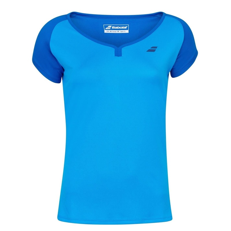 Babolat Play Cap Sleeve T-Shirt Junior Girls 10 – 12 Tomato Red