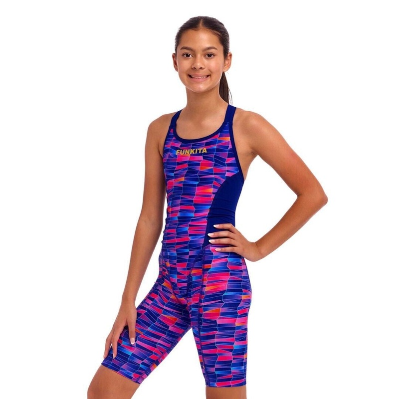 Funkita Girls Fast Training One Piece- Warped Waves 24