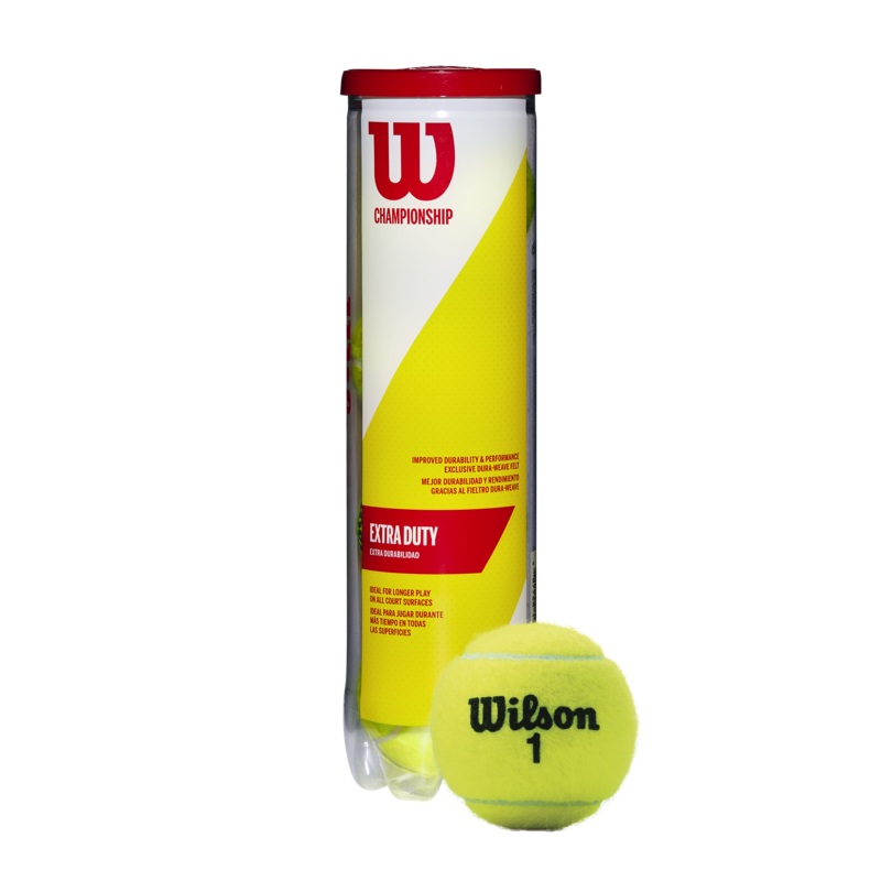 Wilson Championship Extra Duty 4 Ball Can Yellow One Size