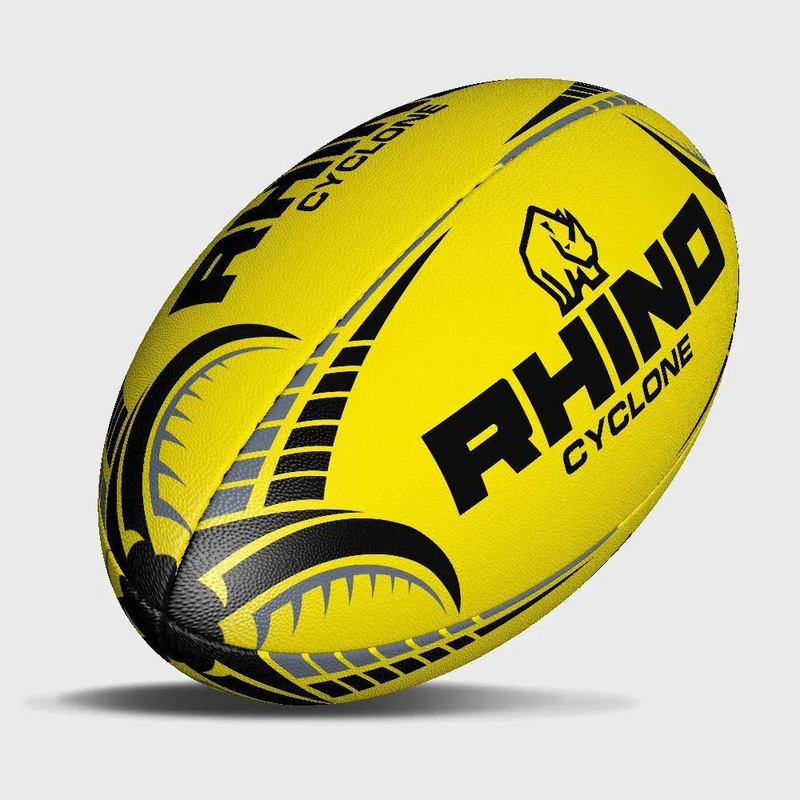 Rhino Cyclone Training Rugby Ball Fluo Yellow Size 3