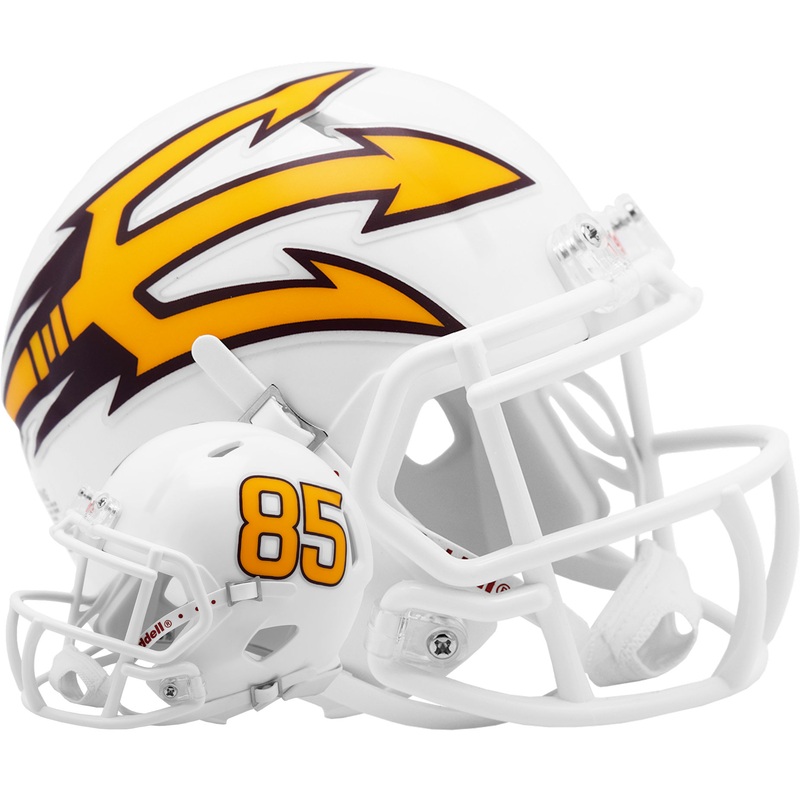 Arizona State Sun Devils Mini Speed Helmet – White Metallic