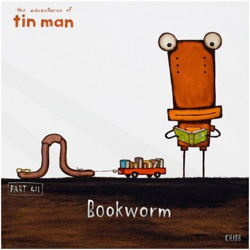 Bookworm – Tin Man Framed Print by Tony Cribb