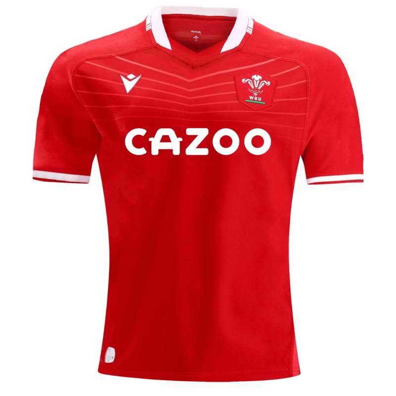 Wales Rugby Home Jersey 21/23 by Macron S Red