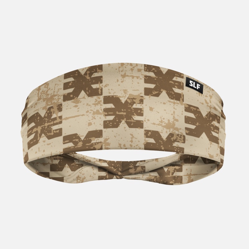 SLF Logo Pattern Sand Headband ONE SIZE Sand