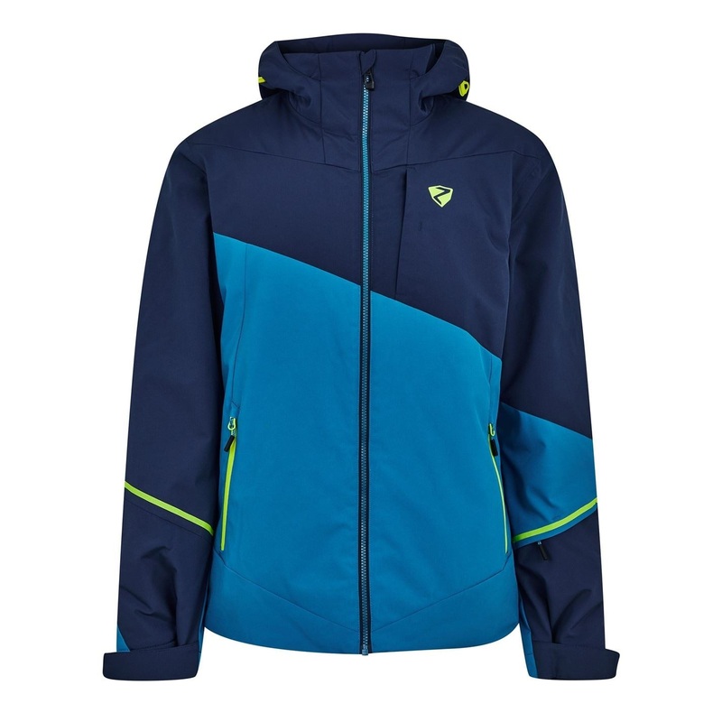 Ziener Timpa Hooded Relaxed Fit Long Sleeve Jacket Small Blue