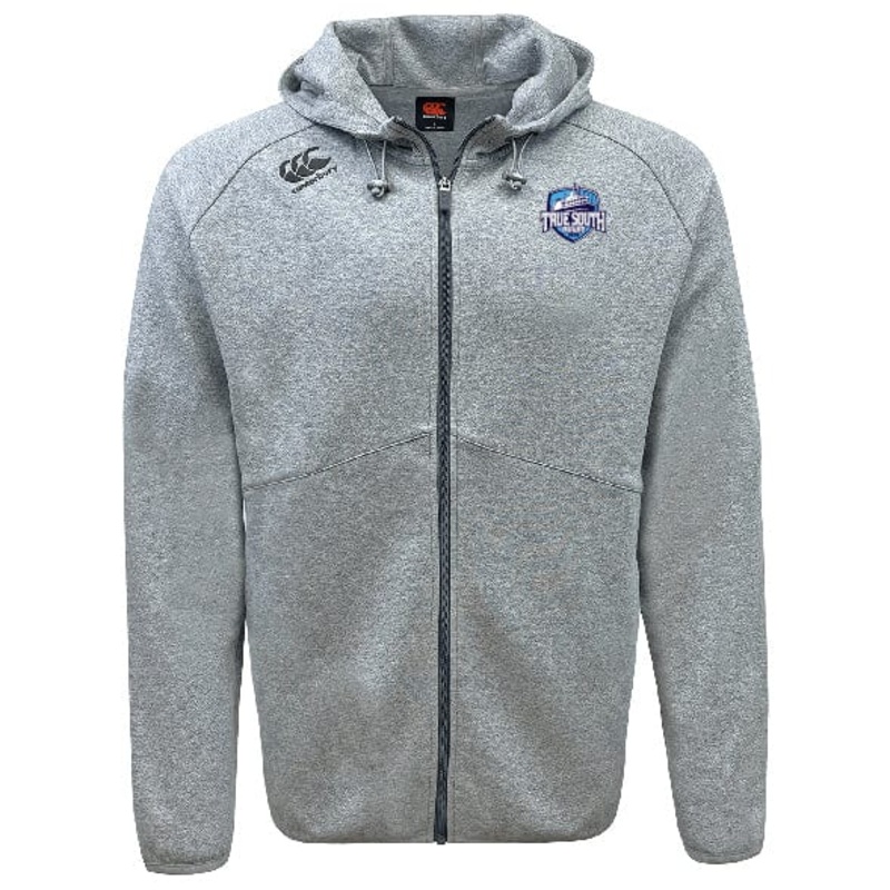 True South Rugby Union Tempo Vapodri Full-Zip Hoodie by Canterbury XS Grey