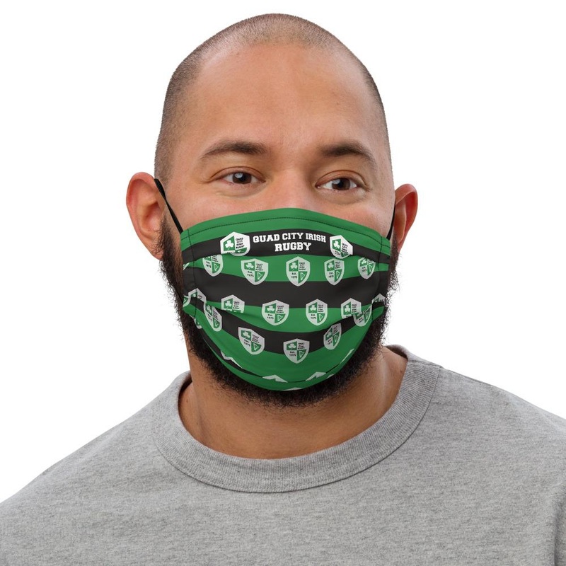 Quad City Irish Rugby Face Mask Black