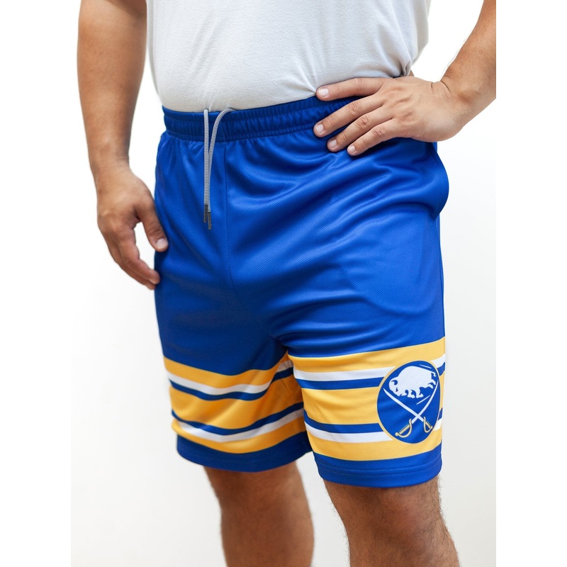 Buffalo Sabres Mesh Hockey Shorts S Royal Blue Polyester