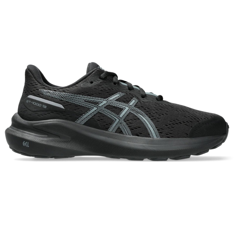 Asics Kid’s GT 1000 13 GS – Black/Steel Grey US 3