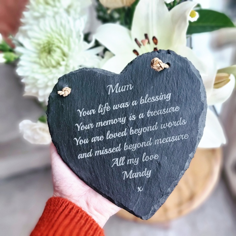 Your life was a blessing Slate Heart