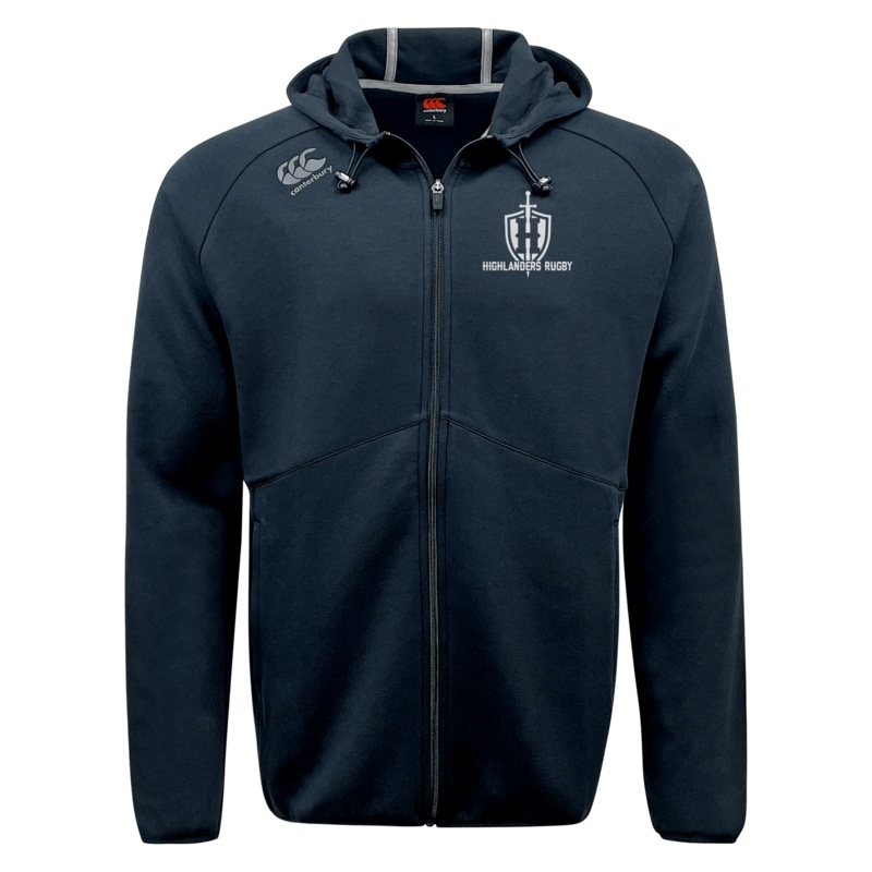 Highlanders Rugby NC Tempo Vapodri Full-Zip Hoodie by Canterbury XS Black