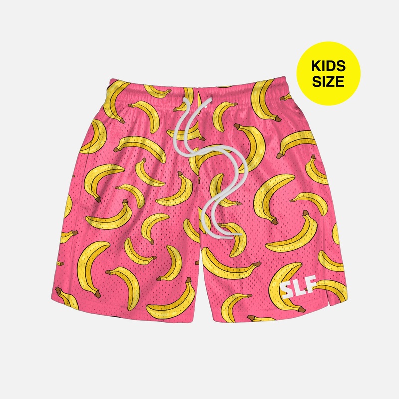 Banana Blitz Coral Kids Shorts – 5″ S Coral