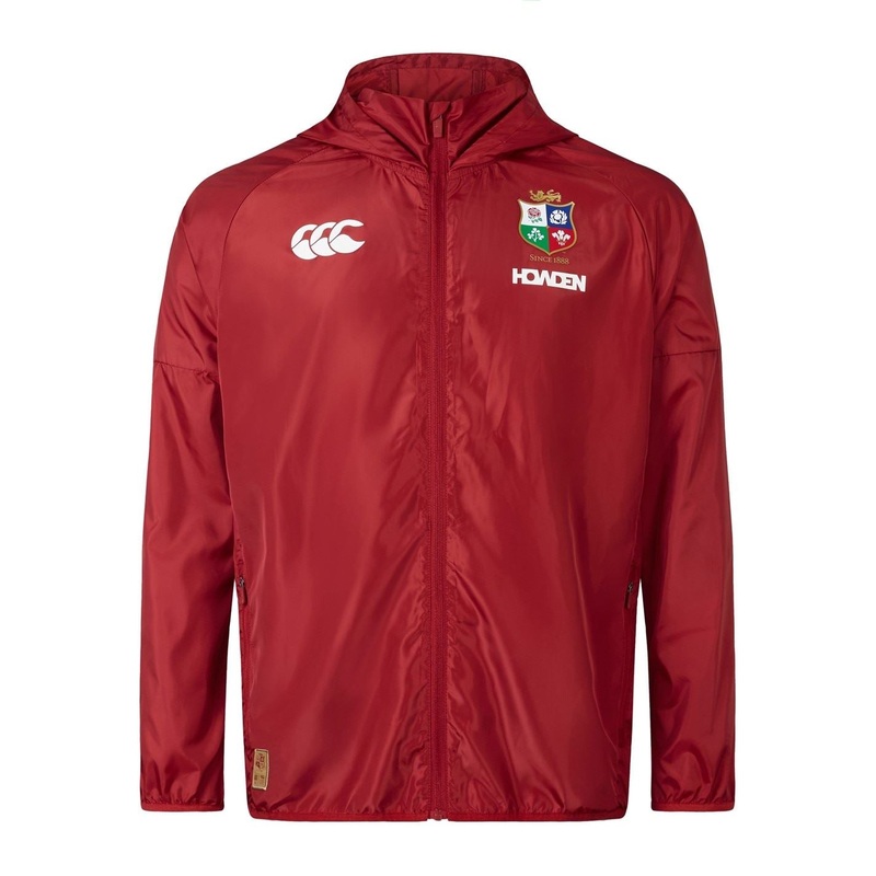 Canterbury British And Irish Lions 2024 Lightweight Rain Jacket Adults XL Red Dahlia