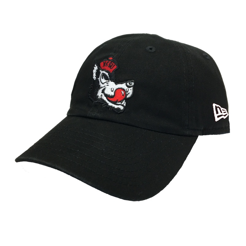 NC State Wolfpack New Era Black Slobbering Wolf 9Twenty Adjustable Hat
