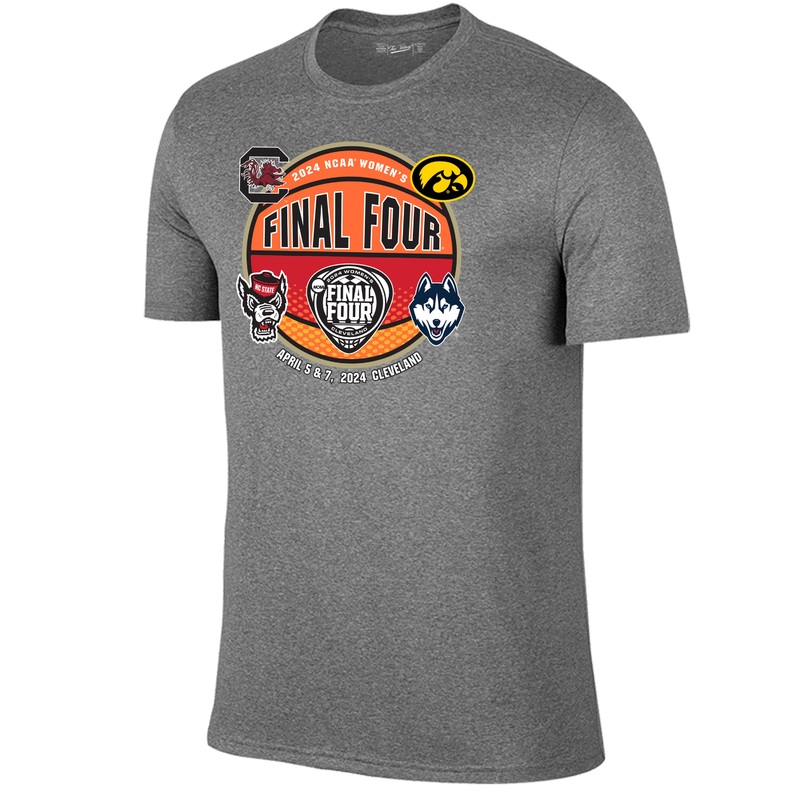 NC State Wolfpack 2024 Women’s Basketball Final Four Teams Graphite T-Shirt Small