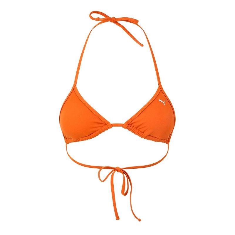 Puma Swim Triangle Bikini Top with Tie Closure 12 (M) Chili Powder
