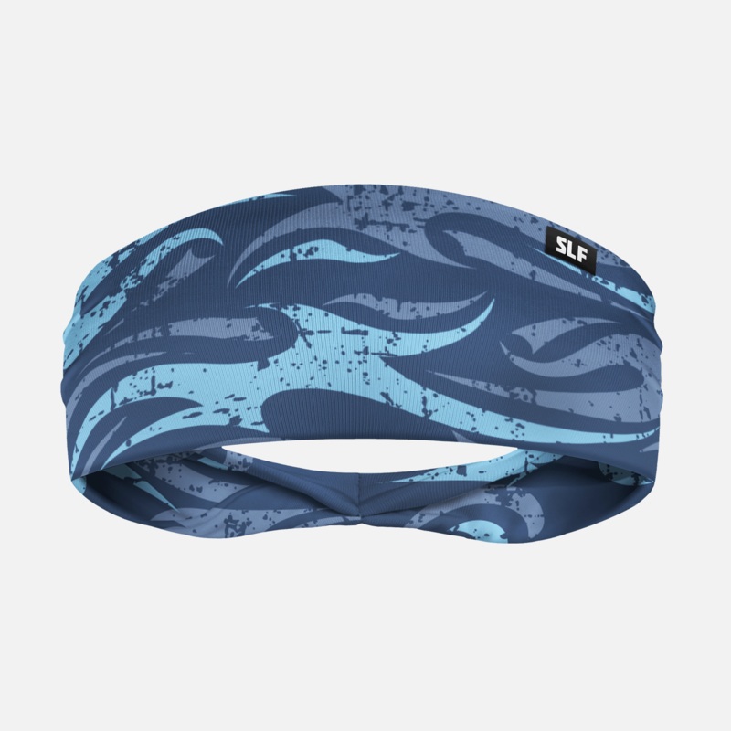 Tribal Azure Headband ONE SIZE Blue