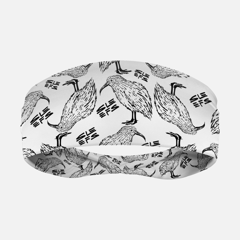 Sleefs Birdie Pattern Headband ONE SIZE White/Black