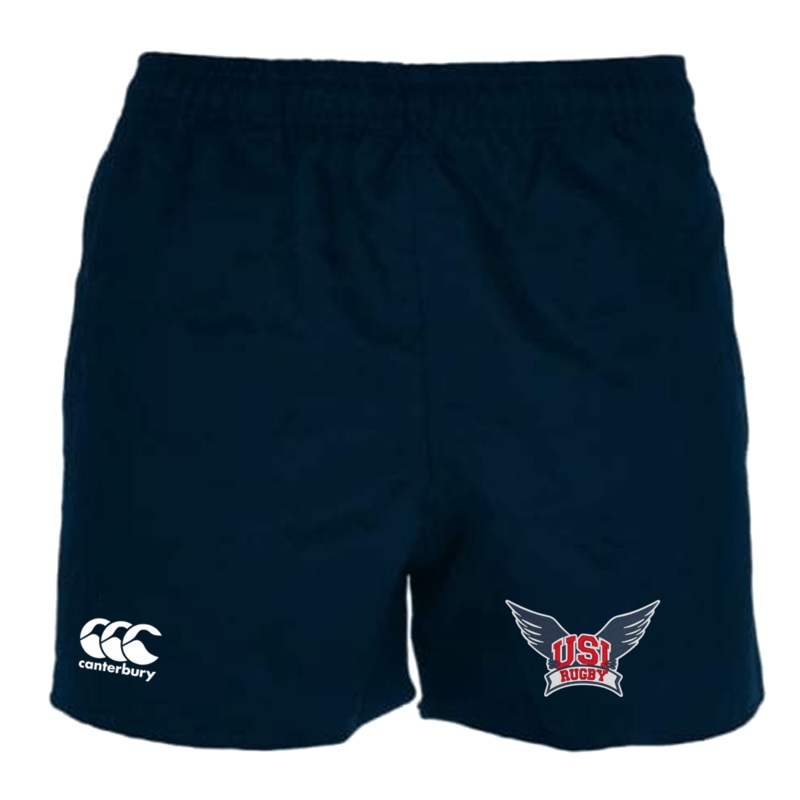 University of Southern Indiana Professional Polyester Rugby Short by Canterbury Y6 Navy