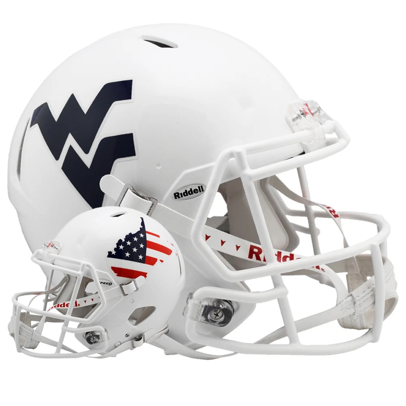 West Virginia Mountaineers Authentic Speed Helmet – Stars and Striped