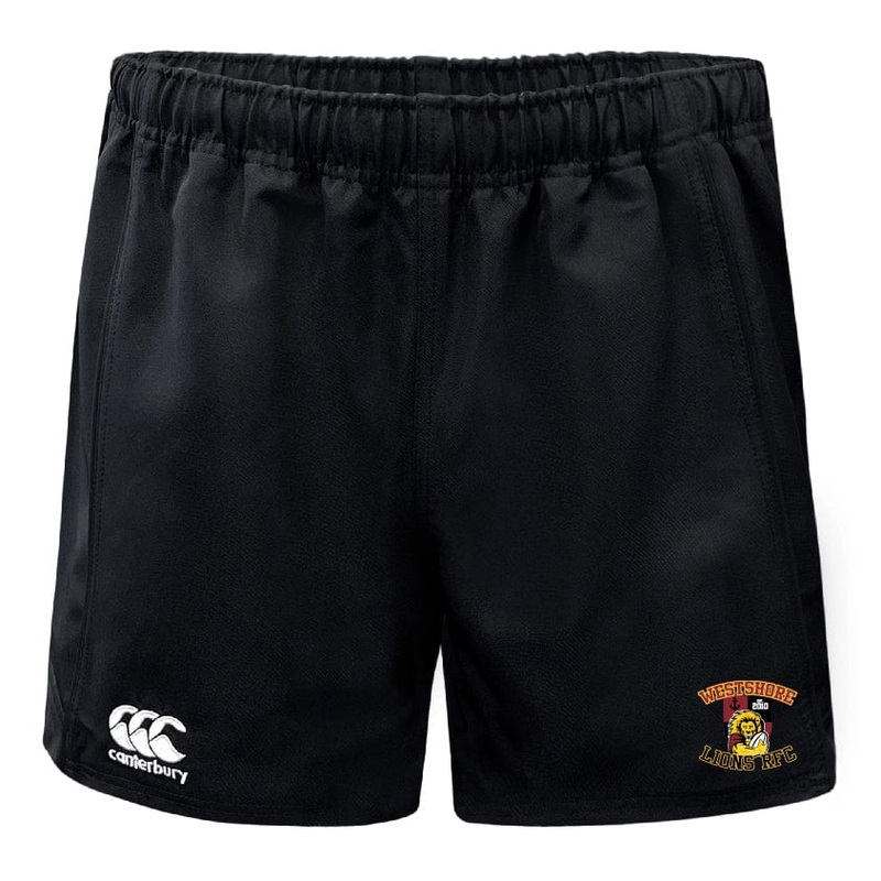 Westshore Lions Advantage Rugby Shorts by Canterbury XS Black