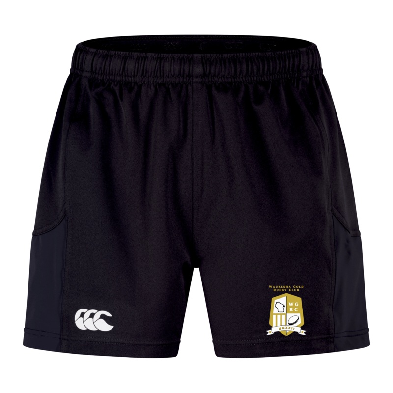Waukesha Gold Rugby Advantage Short 2.0 by Canterbury 6 Black