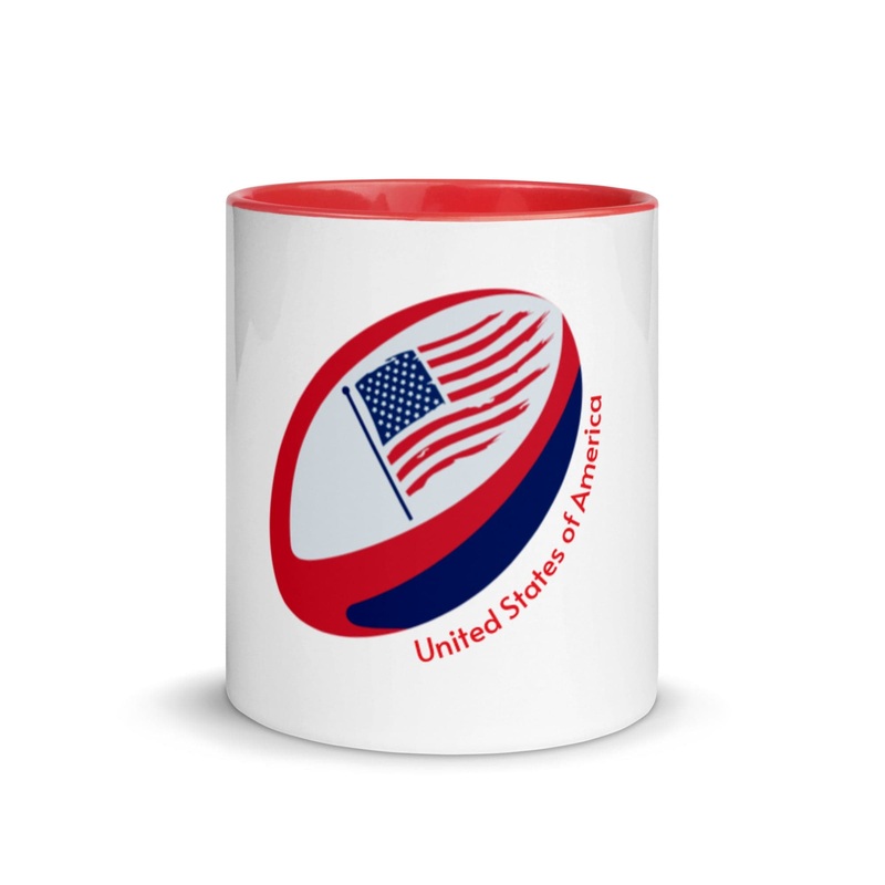 USA Mug with Rugby Ball