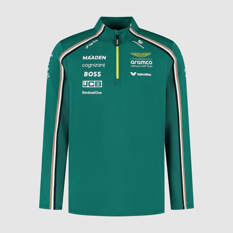 Aston Martin F1 Team 2025 Quarter Zip Mens – Green XS