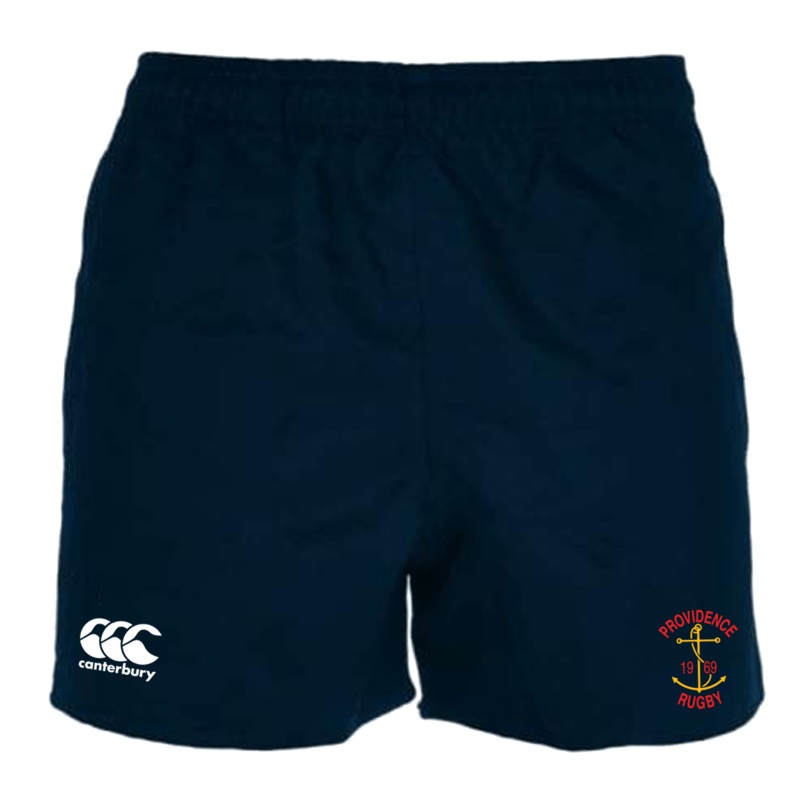 Rhode Island Rugby Club Canterbury Professional Polyester Pocketed Rugby Shorts Y6 Navy