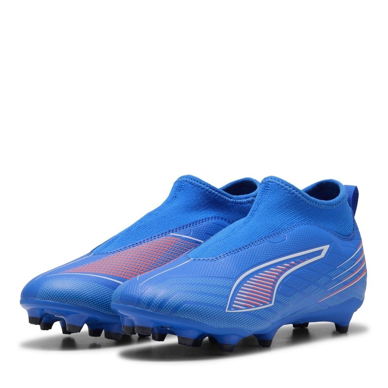 Puma Ultra 5 Match Children Laceless Firm Ground Football Boots C11 (29) Blue/White