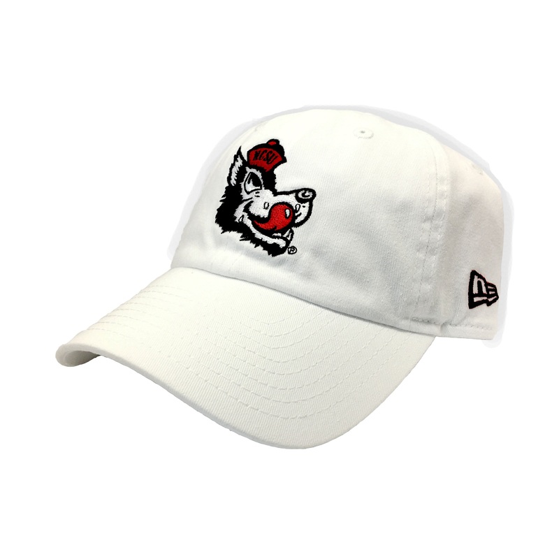 NC State Wolfpack New Era White Slobbering Wolf 9Twenty Adjustable Hat