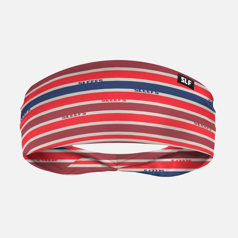 Sleefs Stripes Muted Color Headband ONE SIZE Red/White/Blue