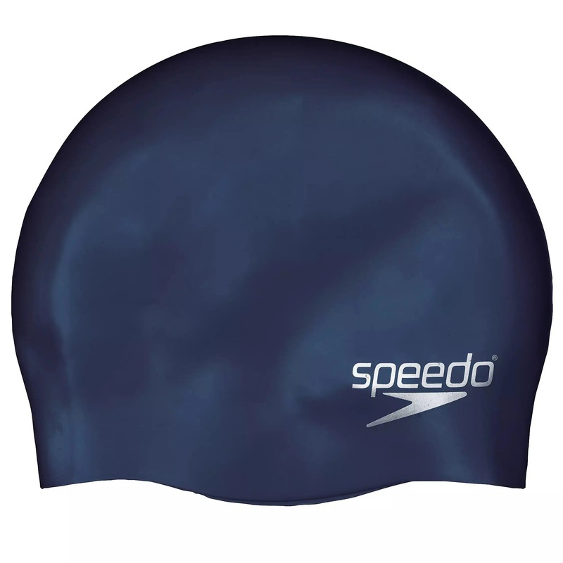 Speedo Moulded Silicone Jr. Cap Navy