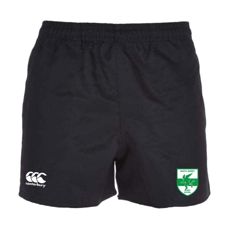 South Jersey Rugby School Professional Polyester Rugby Short by Canterbury Y6 Black