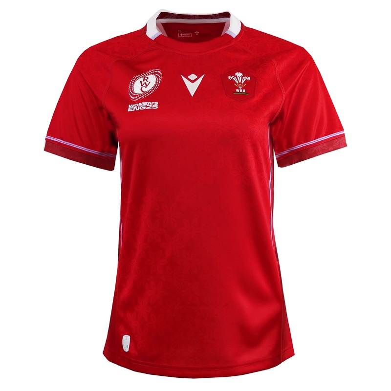 Women’s Wales WRWC25 Replica Home Jersey by Macron XXS Red