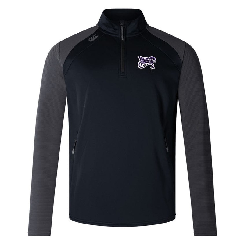 Valley Panthers Rugby Elite 1/4 Zip Top by Canterbury XS Black