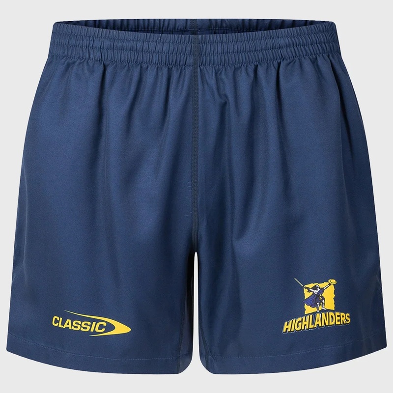 Classic Highlanders Super Rugby Performance Gym Shorts Navy 2025 S
