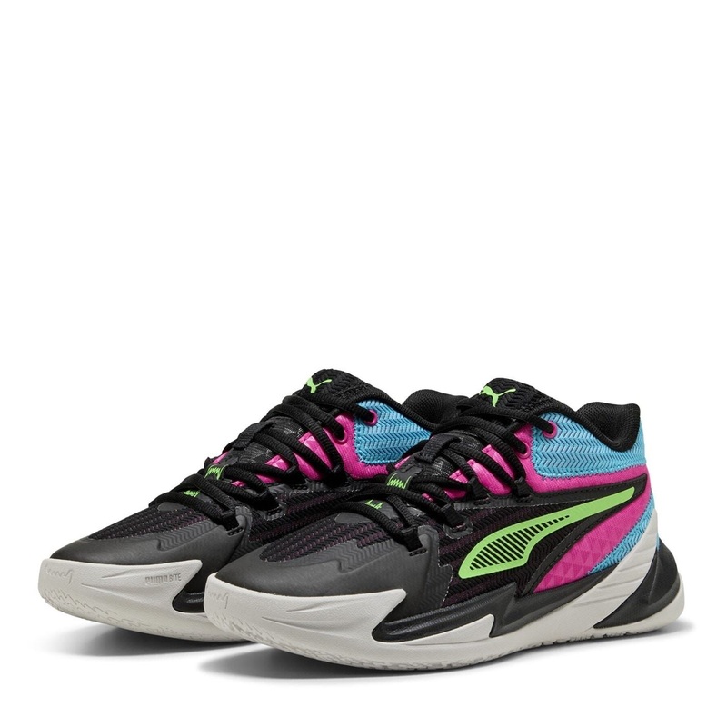 Puma Dagger Jr Kids Basketball Lace-Up Trainers 4 (37) Black/Pink