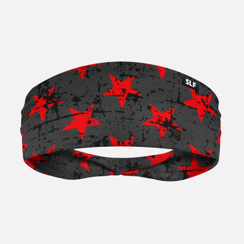 Stars Red Headband ONE SIZE Red