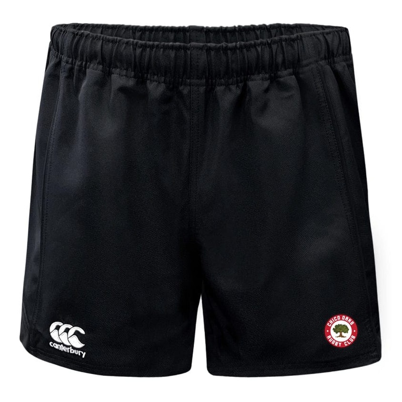 Chico Oaks Professional Polyester Rugby Short by Canterbury Y6 Black