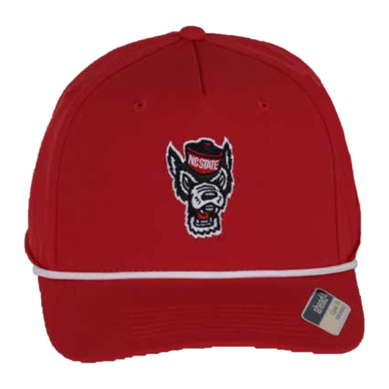 NC State Wolfpack Red Wolfhead Structured Rope Adjustable Hat